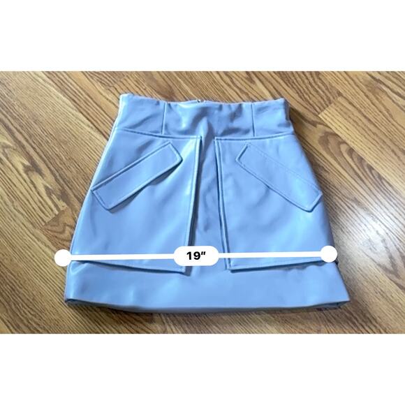 ANKVAS periwinkle cherry faux leather mini skirt size 2 / XS - Picture 6 of 13